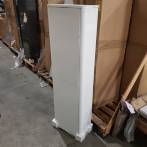 6 X BRAND NEW BOXED ELATION NARA WALL HUNG VANITY UNIT IN GLOSS WHITE HEIGHT 154 CM X WIDTH 46 CM X DEPTH 24 CM )