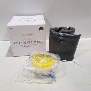 72 X BRAND NEW USA PRO EXERCISE BALL'S HELPS IMPROVE CORE STABILITY POSTURE AND BALANCE SIZE 65CM IN 6 BOXES