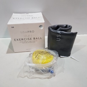 72 X BRAND NEW USA PRO EXERCISE BALL'S HELPS IMPROVE CORE STABILITY POSTURE AND BALANCE SIZE 55CM IN 6 BOXES