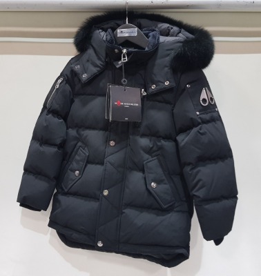 1 X BRAND NEW MOOSE KNUCKLERS CANADA BLACK COAT SIZE SMALL KIDS - £575.00 (RESEARCH SUGGESTS THAT MOOSE KNUCKLERS IS THE BRANDING OF MOOSE KNUCKLES KIDS)