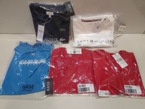 5 PIECE MIXED BRAND NEW KIDS CLOTHING LOT CONTAINING TOMMY HILFIGER JERSEY & PANTS SET SIZE 12-14YRS £55, LACOSTE NAVY SWEATSHIRT SIZE 10YRS £50, 2 X RALPH LAUREN T-SHIRTS SIZE 5YRS £42, ETC