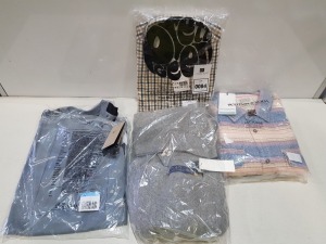 5 X PIECE MIXED BRAND NEW CLOTHING LOT TO INCLUDE - 1X RALPH LAUREN KNITTED CREW NECK JUMPER SIZE 2XL £189 - 1X SCOTCH AND SODA SHIRT JACKET SIZE XL - 1X PRETTY GREEN SHIRT SIZE M - £80 ETC