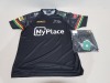 10 X BRAND NEW ONEILLS OFFICIAL MERCHANDISE NRL PANTHERS RUGBY SHIRTS IN BLACK IN VARIOUS SIZES £41.99 PP