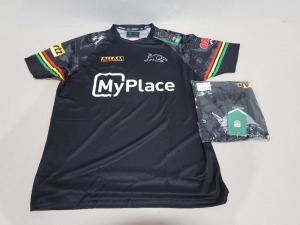 10 X BRAND NEW ONEILLS OFFICIAL MERCHANDISE NRL PANTHERS RUGBY SHIRTS IN BLACK IN VARIOUS SIZES £41.99 PP