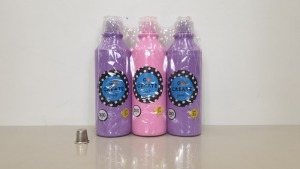 144 X BRAND NEW TESCO GO CREATE PRETTY PASTEL PAINT (300ML) IN COLOURS PINK AND PURPLE - IN 12 BOXES