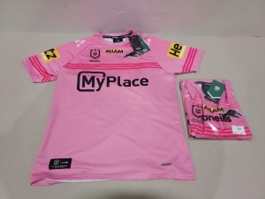 10 X BRAND NEW ONEILLS OFFICIAL NRL MERCHANDISE PANTHERS RUGBY JERSEYS IN PINK IN SIZES S-M-L-XL-2XL £89.99 PP