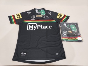 10 X BRAND NEW ONEILLS OFFICIAL NRL MERCHANDISE PANTHERS JERSEYS IN BLACK IN SIZES S - L- XL - 2XL £89.99PP