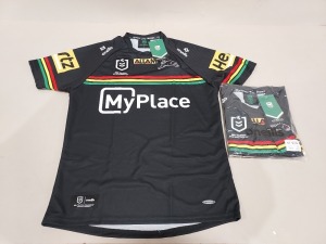 10 X BRAND NEW ONEILLS OFFICIAL NRL MERCHANDISE PANTHERS JERSEYS IN BLACK IN SIZES S -M - L- XL - £89.99PP