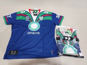 10 X BRAND NEW ONEILLS OFFICIAL NRL MERCHANDISE WARRIORS JERSEYS IN BLUE/GREEN IN VARIOUS SIZES- £74.99PP