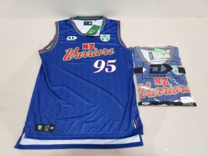 15 X BRAND NEW ONEILLS OFFICIAL NRL MERCHANDISE NZ WARRIORS MENS BASKETBALL JERSEYS IN VARIOUS SIZES £39.99