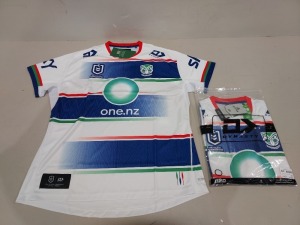 10 X BRAND NEW ONEILLS OFFICIAL NRL MERCHANDISE WARRIORS JERSEYS IN VARIOUS SIZES - £74.99