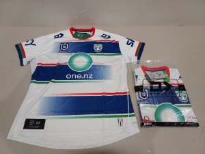 10 X BRAND NEW ONEILLS OFFICIAL NRL MERCHANDISE WARRIORS JERSEYS IN VARIOUS SIZES - £74.99