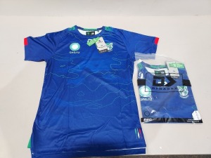 10 X BRAND NEW ONEILLS OFFICIAL NRL MERCHANDISE WARRIORS TRAINING JERSEYS IN BLUE VARIOUS SIZES - £39.99