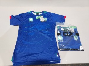 10 X BRAND NEW ONEILLS OFFICIAL NRL MERCHANDISE WARRIORS TRAINING JERSEYS IN BLUE VARIOUS SIZES - £39.99