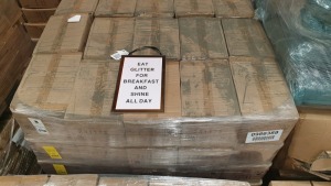 FULL PALLET CONTAINING APPROX 2,160 BRAND NEW GOLD FOIL PLAQUES "EAT GLITTER FOR BREAKFAST AND SHINE ALL DAY"