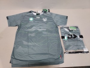 10 X BRAND NEW ONEILLS OFFICIAL NRL MERCHANDISE WARRIORS TRAINING JERSEYS IN GREY VARIOUS SIZES - £39.99