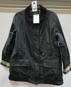 1 X BARBOUR BEADNELL WAX JACKET IN SAGE WITH TAGS SIZE 2XL (PLEASE NOTE ITEM NEEDS CLEANING - SEE IMAGE) £209