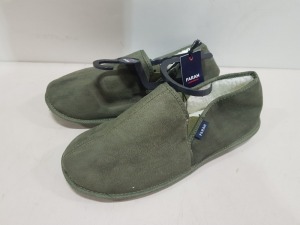 9 X BRAND NEW FARAH BORG LINED SLIPPERS IN KHAKI SIZE 9-10- 11-12 - £29.99 PP