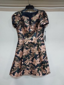 5 X BRAND NEW ADRIANNA PAPELL LILLY JAQUARD FIT AND FLARE DRESS IN IN MULTI BLUSH SIZES 12-14 -