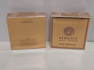 2 X BRAND NEW VERSACE POUR FEMME OUD ORIENTAL NATURAL SPRAY 100ML - £130 EACH - CELLOPHANE FACTORY SEALED (MANUFACTURED FEB 2019)