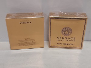 2 X BRAND NEW VERSACE POUR FEMME OUD ORIENTAL NATURAL SPRAY 100ML - £130 EACH - CELLOPHANE FACTORY SEALED (MANUFACTURED FEB 2019)