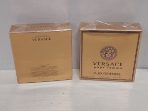 2 X BRAND NEW VERSACE POUR FEMME OUD ORIENTAL NATURAL SPRAY 100ML - £130 EACH - CELLOPHANE FACTORY SEALED (MANUFACTURED FEB 2019)