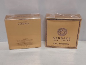 2 X BRAND NEW VERSACE POUR FEMME OUD ORIENTAL NATURAL SPRAY 100ML - £130 EACH - CELLOPHANE FACTORY SEALED (MANUFACTURED FEB 2019)