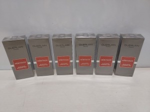 6 X BRAND NEW GUERLAIN PARIS HERITAGE EAU DE TOILETTE SPRAY - 100ML - CELLOPHANE FACTORY SEALED (MANUFACTURED JAN 2023)