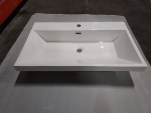 5 X BRAND NEW ELATION 750 GELSTONE BASIN SIZE L 75 W 47 D 11 CM , P CODE 847 (NOTE WATER DAMAGE TO BOXES BUT PRODUCTS FINE )