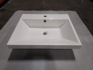 5 X BRAND NEW ELATION 550 GELSTONE BASIN SIZE W47 L 55 D 16 P CODE 846 (NOTE WATER DAMAGE TO BOXES BUT PRODUCTS FINE )