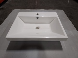 5 X BRAND NEW ELATION 550 GELSTONE BASIN SIZE W47 L 55 D 16 P CODE 846 (NOTE WATER DAMAGE TO BOXES BUT PRODUCTS FINE )