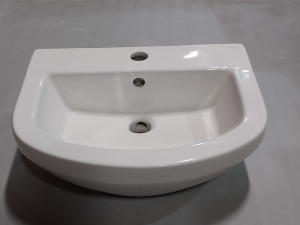 5 X BRAND NEW ELATION CAYTON CLOAKROOM SEMI RECESSED BASIN SIZE W46 L36 D13 CM P CODE 891