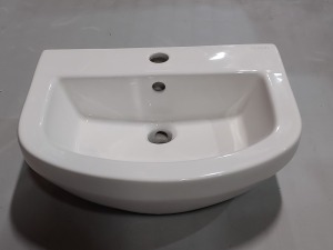 5 X BRAND NEW ELATION CAYTON CLOAKROOM SEMI RECESSED BASIN SIZE W46 L36 D13 CM P CODE 891