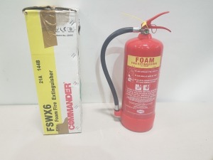 6 X REFURBISHED / REFILLED FOAM FIRE EXTINGUISHER 6L