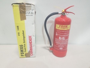 6 X REFURBISHED / REFILLED FOAM FIRE EXTINGUISHER 6L