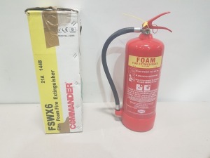 6 X REFURBISHED / REFILLED FOAM FIRE EXTINGUISHER 6L