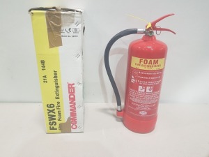 6 X REFURBISHED / REFILLED FOAM FIRE EXTINGUISHER 6L