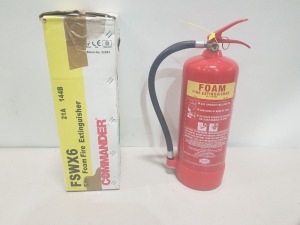 6 X REFURBISHED / REFILLED FOAM FIRE EXTINGUISHER 6L