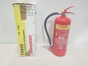 6 X REFURBISHED / REFILLED FOAM FIRE EXTINGUISHER 6L