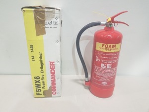 6 X REFURBISHED / REFILLED FOAM FIRE EXTINGUISHER 6L