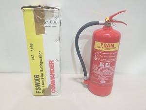 6 X REFURBISHED / REFILLED FOAM FIRE EXTINGUISHER 6L