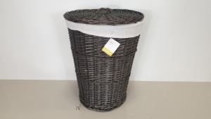 16 X BRAND NEW TESCO GREY WASHED WILLOW LAUNDRY BASKETS IN 8 BOXES