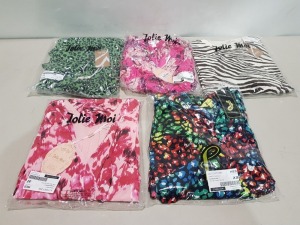 30 X BRAND NEW MIXED JOLIE MOI PARTY DRESSES AND SWEATSHIRT LOT IN VARIOUS STYLES, COLOURS AND SIZES TO INCLUDE ANIMAL PRINT, FLORAL PRINTS, ETC IN UK 8, 12, 16