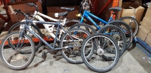 3 PIECE MIXED BIKE LOT CONTAINING 1 X APOLLO - 1 X REVO - 1 X FALCON AND 3 X SPARE TYRES