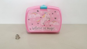 84 X BRAND NEW BELIEVE IN MAGIC UNICORN LUNCH BOXES IN 7 BOXES