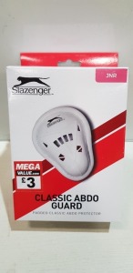 120 X PIECE BRAND NEW BOYS SLAZENGER CLASSIC ABDO GUARD/ PROTECTOR IN 3 BOXES