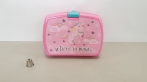 84 X BRAND NEW BELIEVE IN MAGIC UNICORN LUNCH BOXES IN 7 BOXES