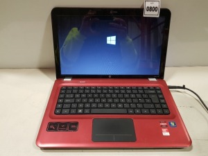 1 X HP DV6 LAPTOOP - AMD PHENOM 2.8 GHZ - 250 GB HDD - WINDOWS 10 ( NOT ACTIVATED ) - WITH CHARGER ( FULLY WIPED - O/S INTACT )