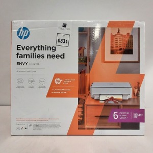 1 X BAND NEW IN BOX HP ENVY 6020E ALL IN ONE PRINTER S/N TH233DC0ZN