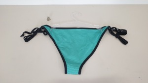 150 X BRAND NEW VINTAGE BOUTIQUE GREEN CONTRAST BIKINI BOTTOMS SIZE 36 - IN 1 BOX